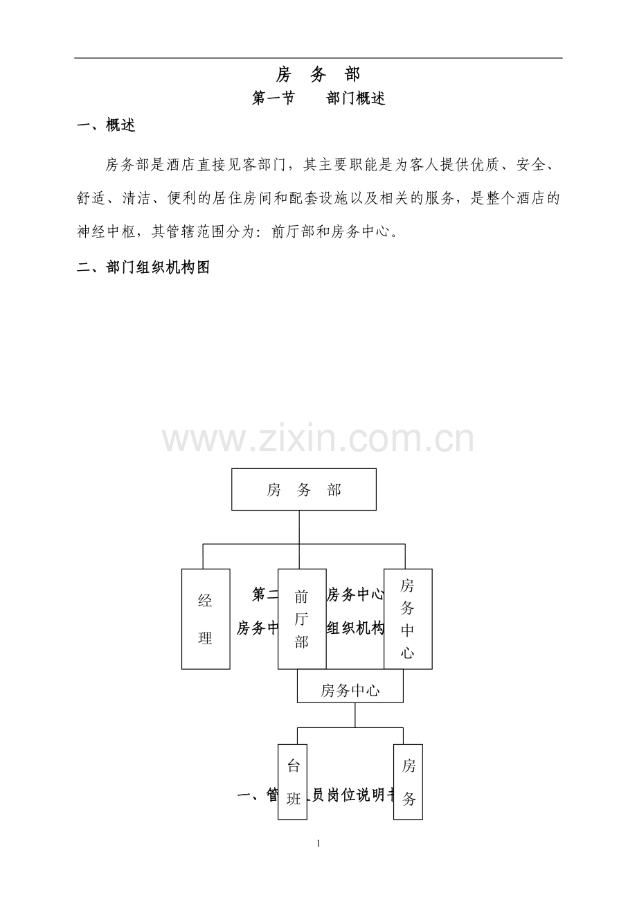 济南名仕学府酒店规章制度(房务部).doc_第1页