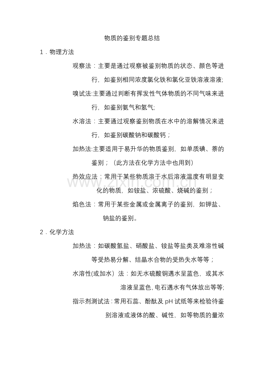 物质的鉴别专题总结.doc_第1页