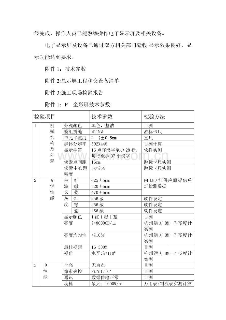 东莞勤上光电股份有限公司LED显示屏建设目竣工验收资料.doc_第2页