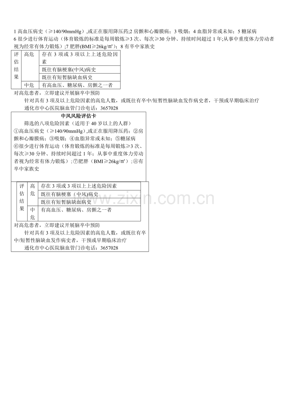 脑卒中筛查基本信息表.doc_第3页