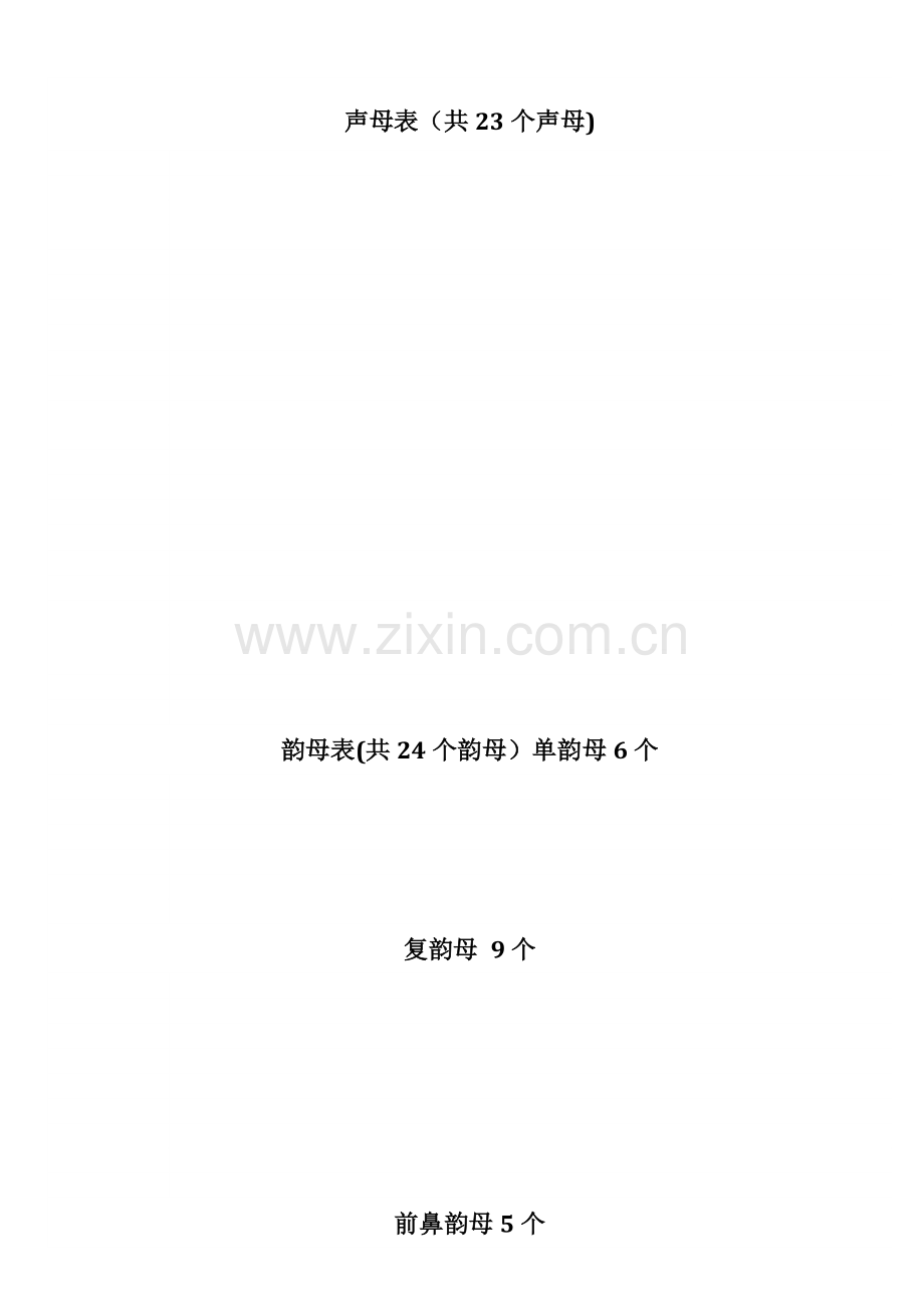 拼音字母表--四线三格(A4直接打印).doc_第1页