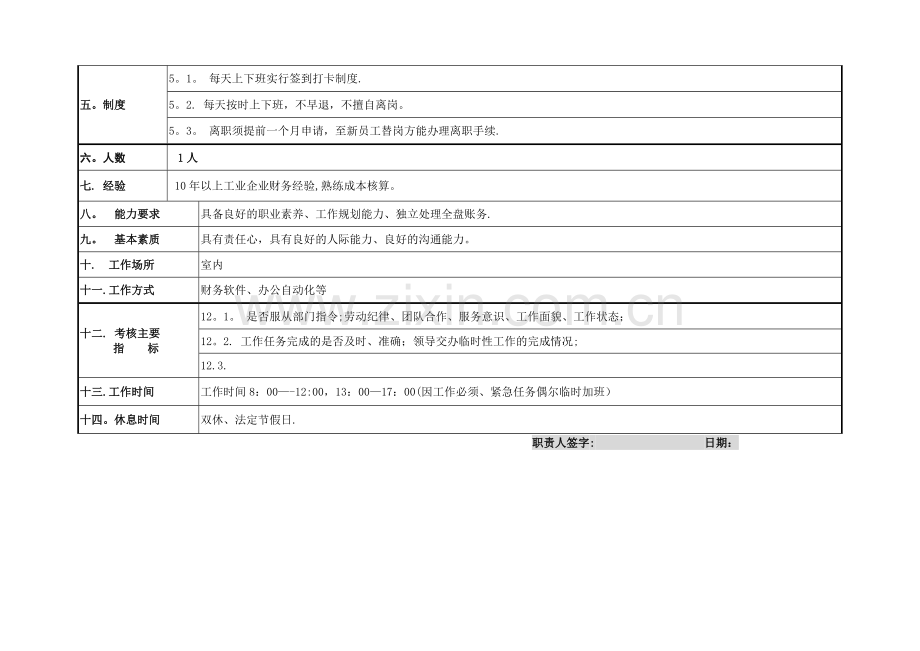 行政人事岗位职责说明书.docx_第3页