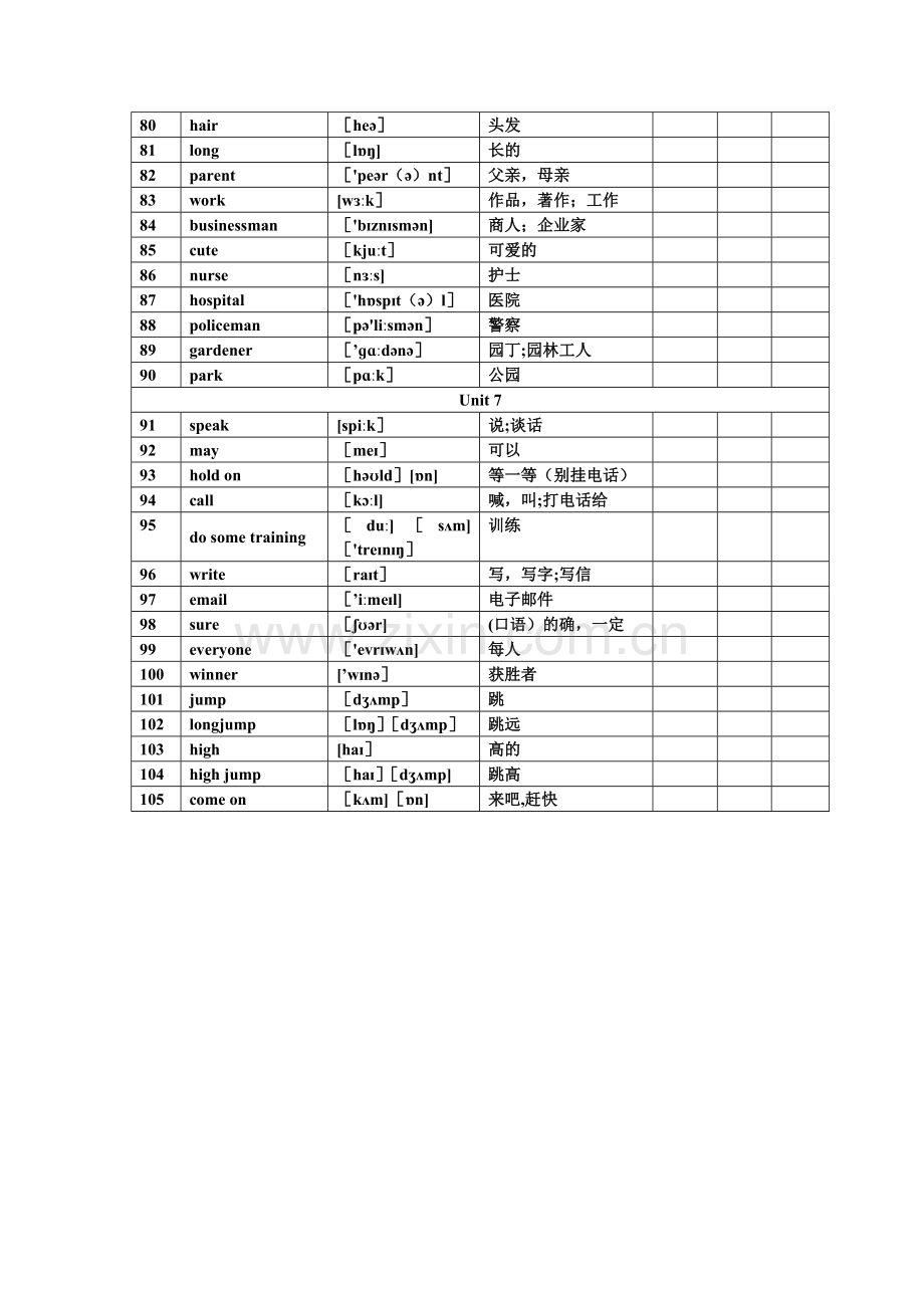 山东科技版小学英语四年级上册词汇表带音标.doc_第3页