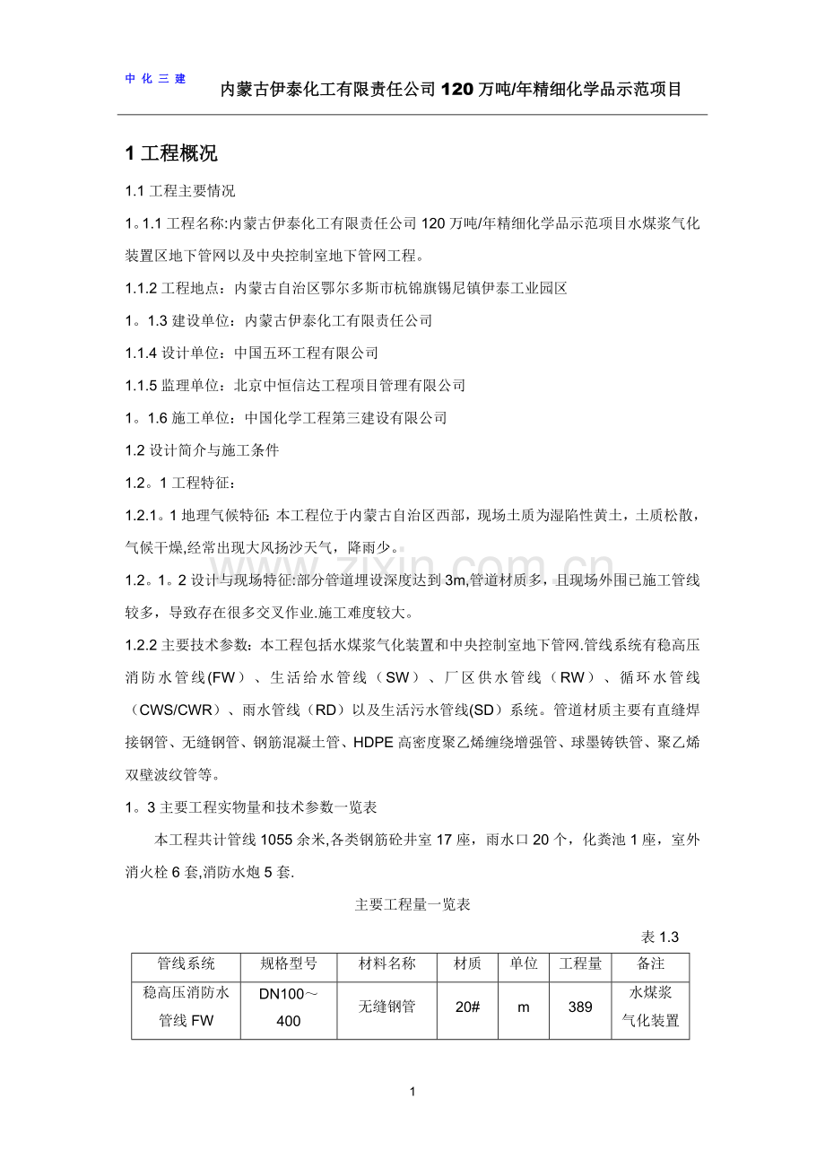 装置区地下管网施工方案.doc_第1页