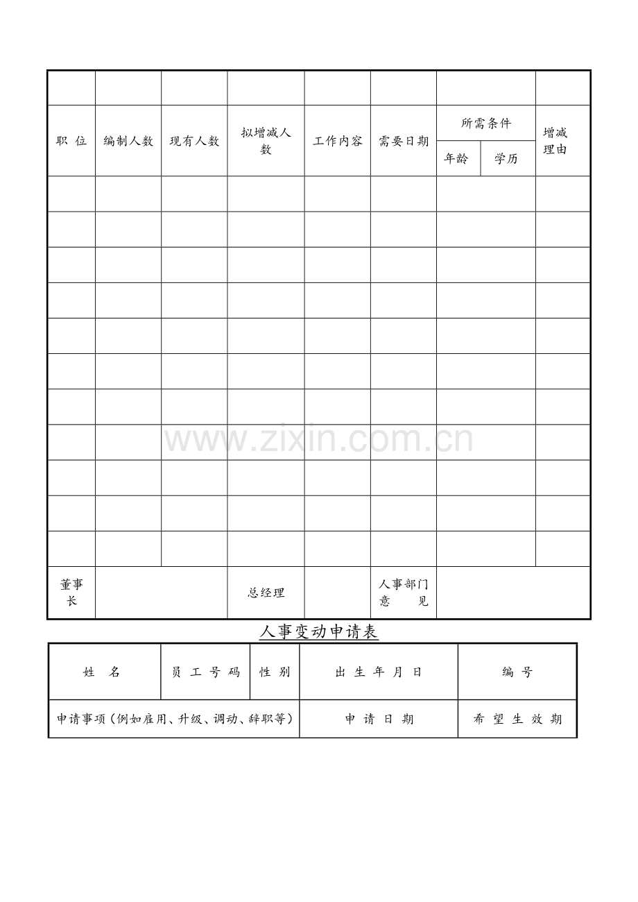 人力资源管理必备表格、申请书大全.doc_第2页