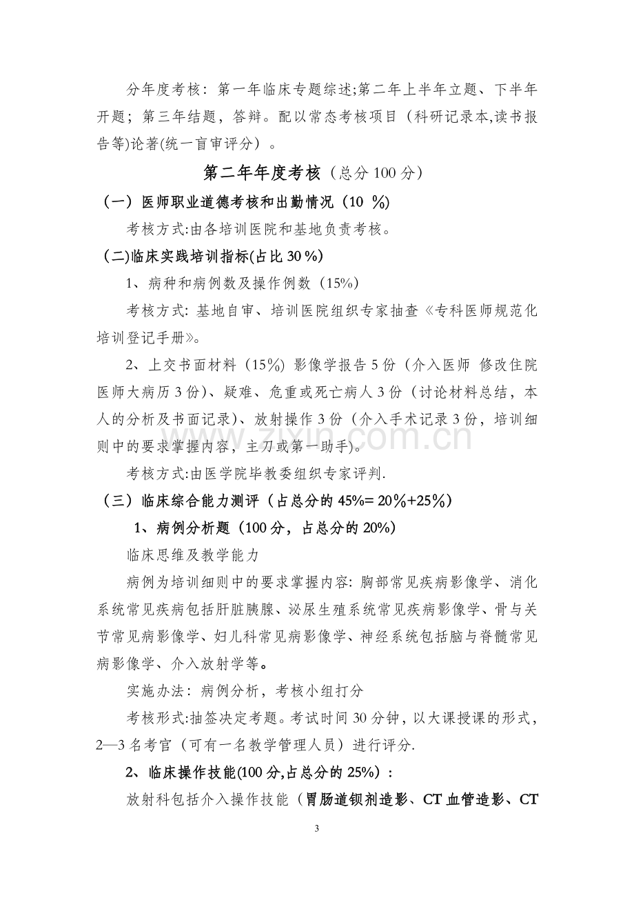 上海放射科专科医师规范化培训考核方案.doc_第3页