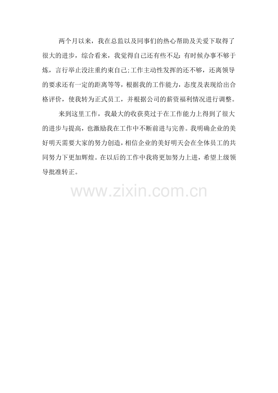 XX公司文员转正申请书.doc_第3页