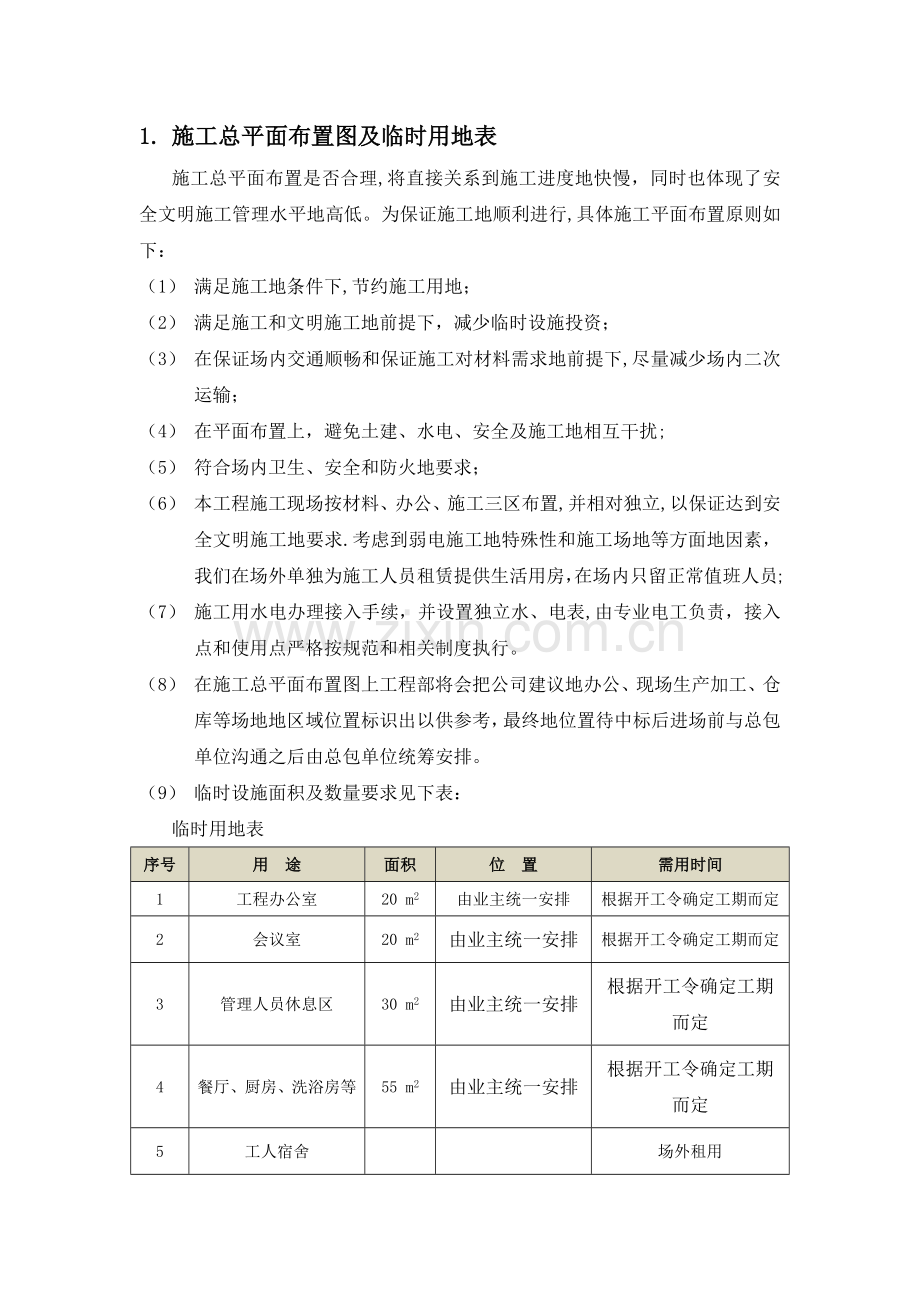 总平面布置图及临时用地表.doc_第1页