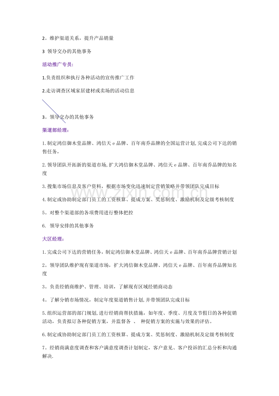 营销中心组织结构及岗位职责.docx_第3页