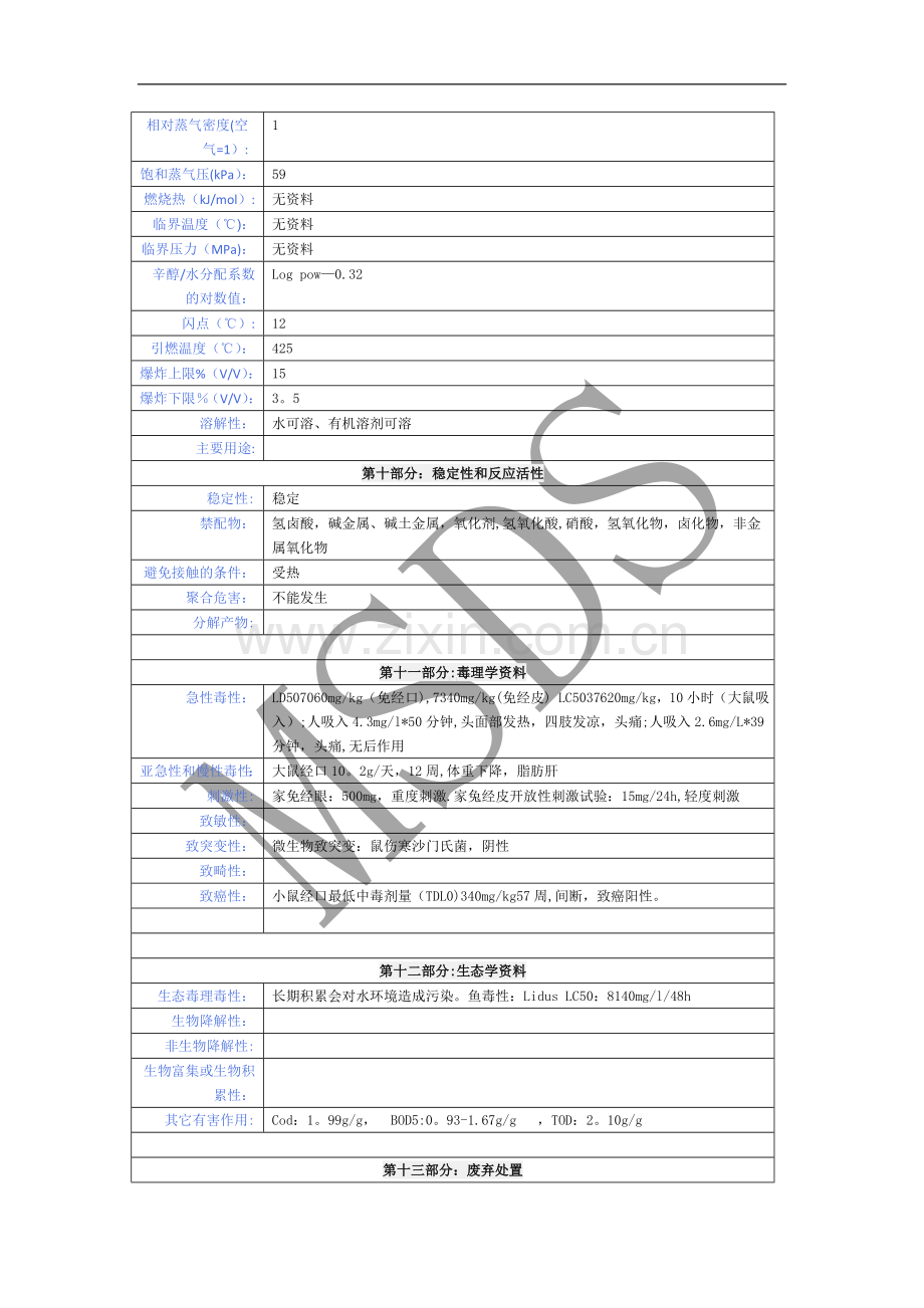 无水乙醇化学品安全技术说明书.doc_第3页