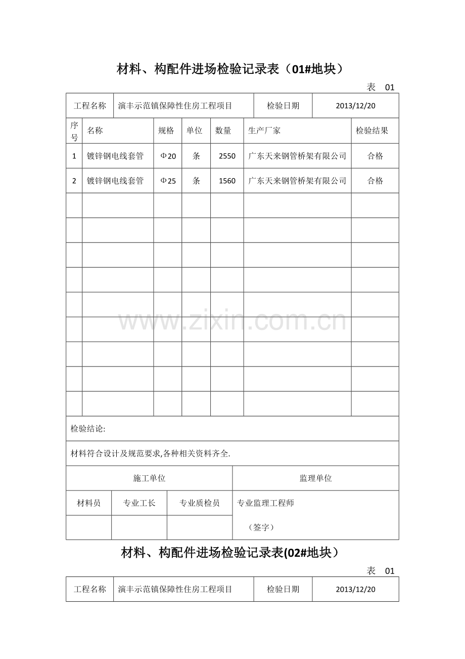 材料、构配件进场检验记录表.doc_第1页