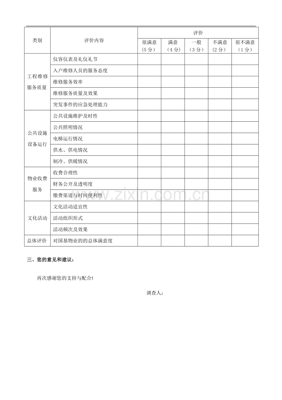 客户满意度调查表——写字楼项目.doc_第2页