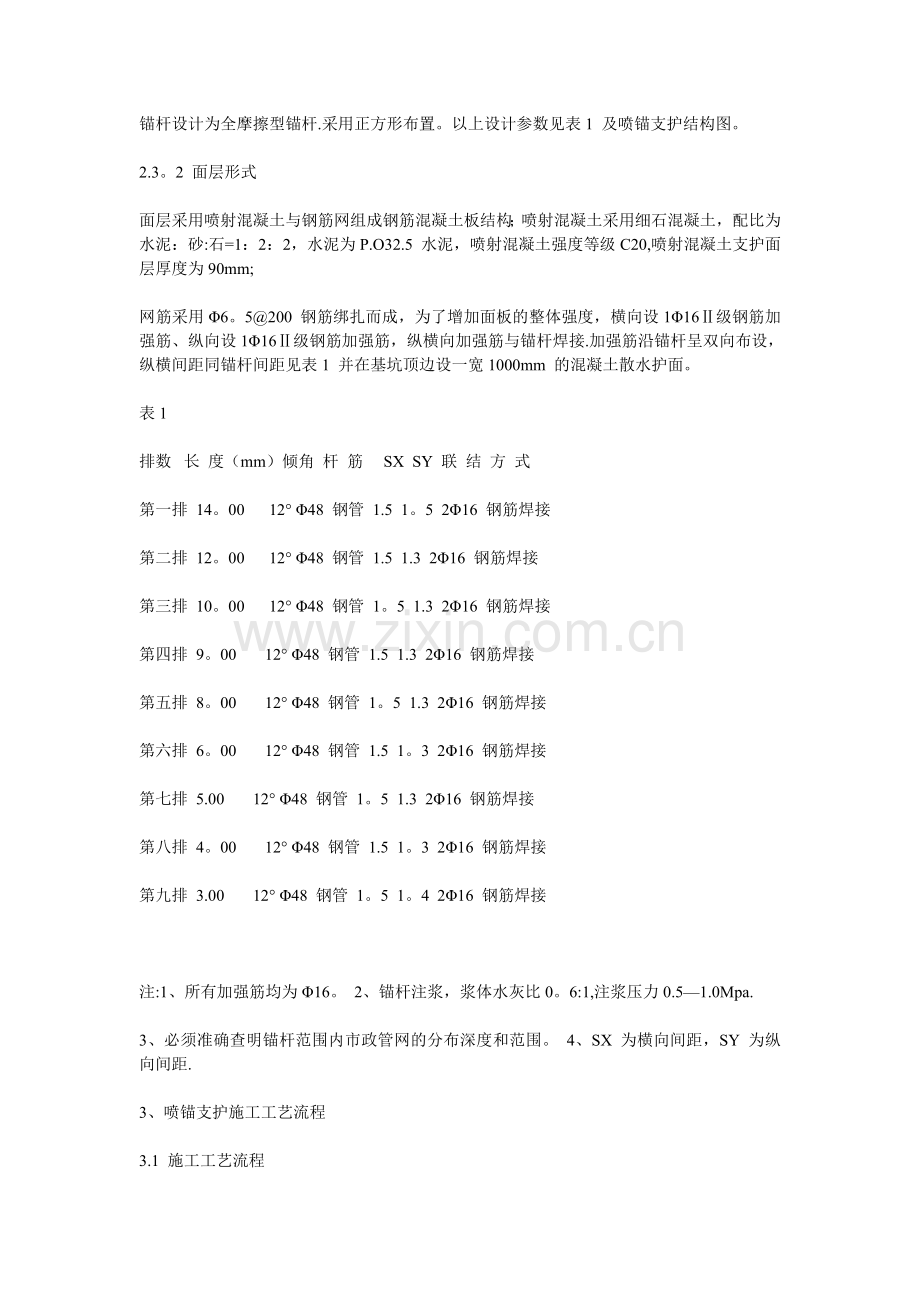 深基坑边坡喷锚支护(工程实例).doc_第3页