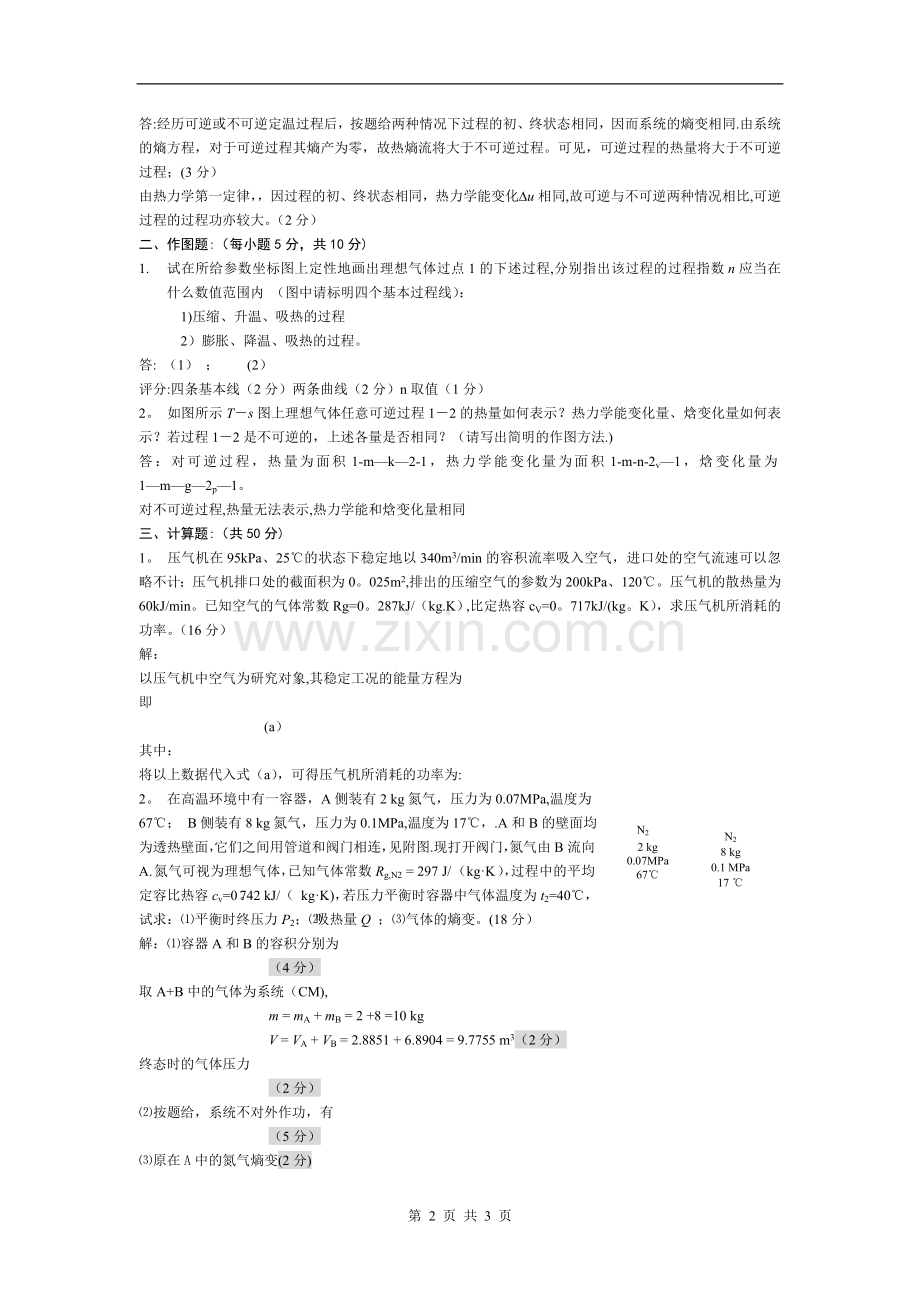 工程热力学期末试题及答案.doc_第2页