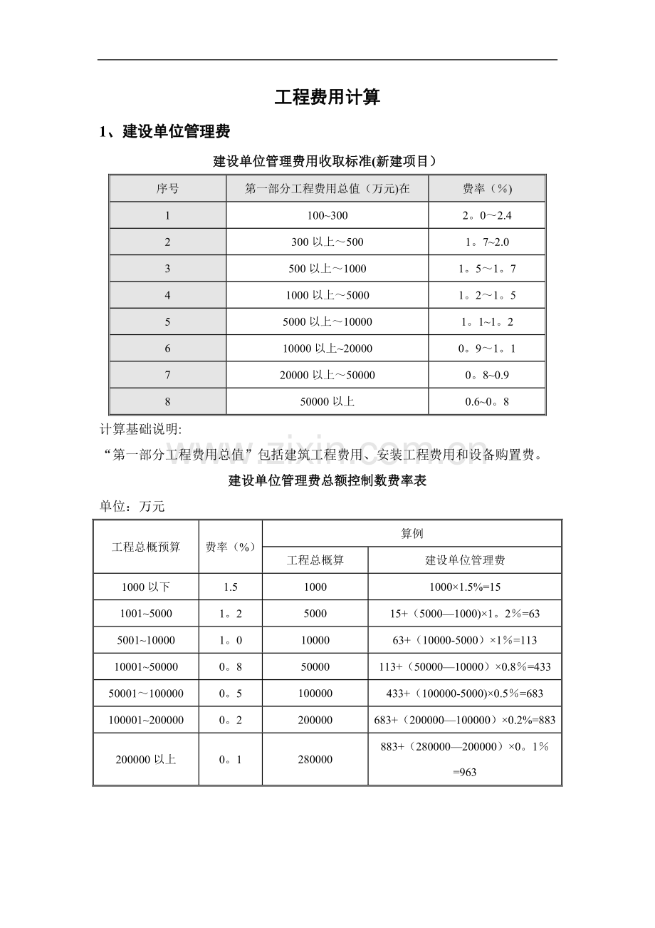 工程费用计算.doc_第1页