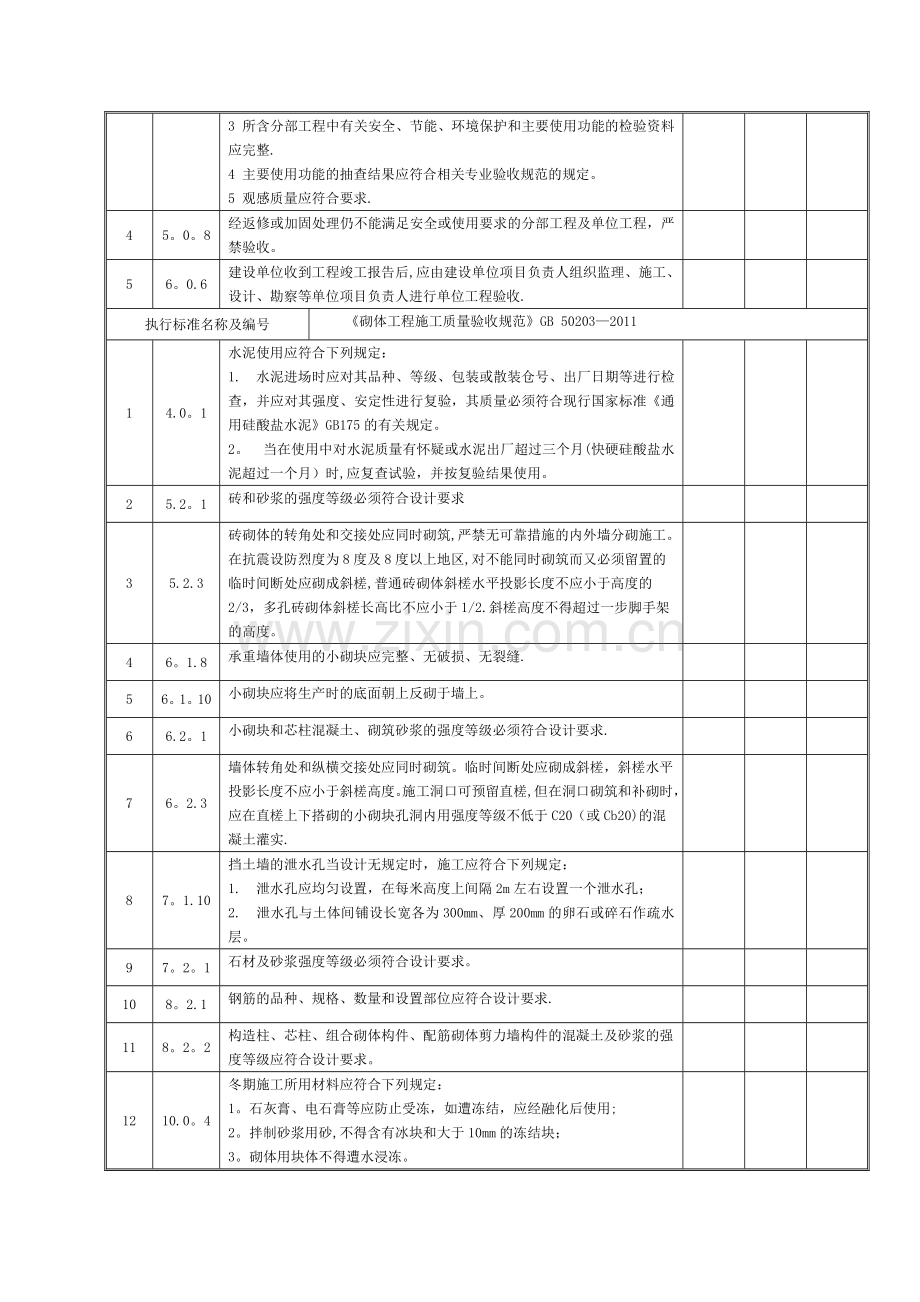 强制性条文检查记录表(土建通用部分).doc_第2页