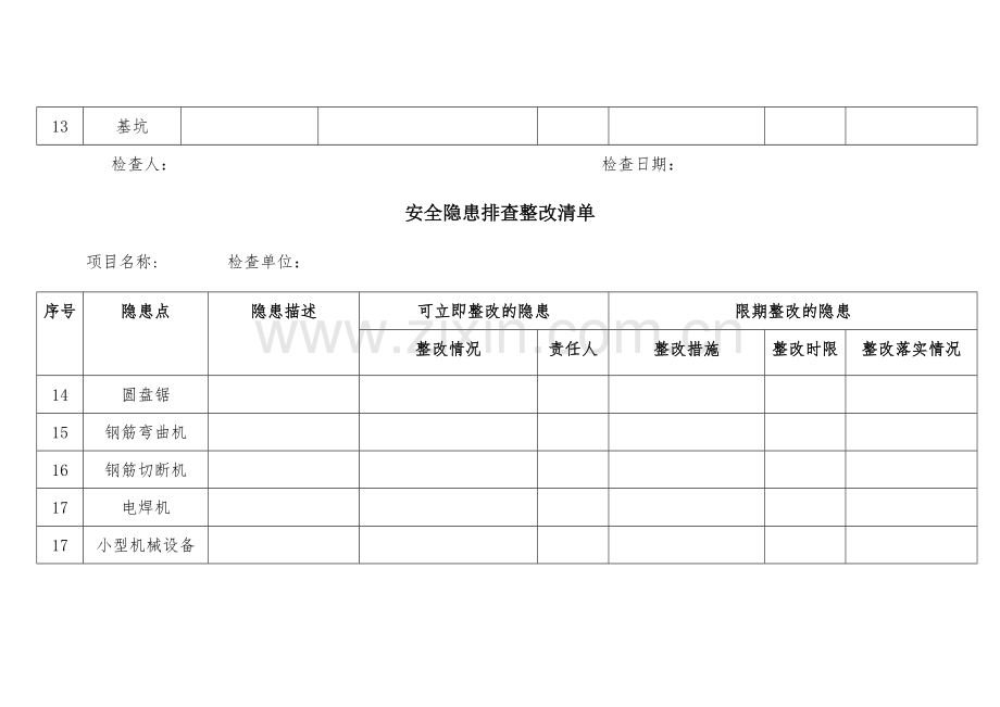 安全隐患排查整改清单.doc_第3页