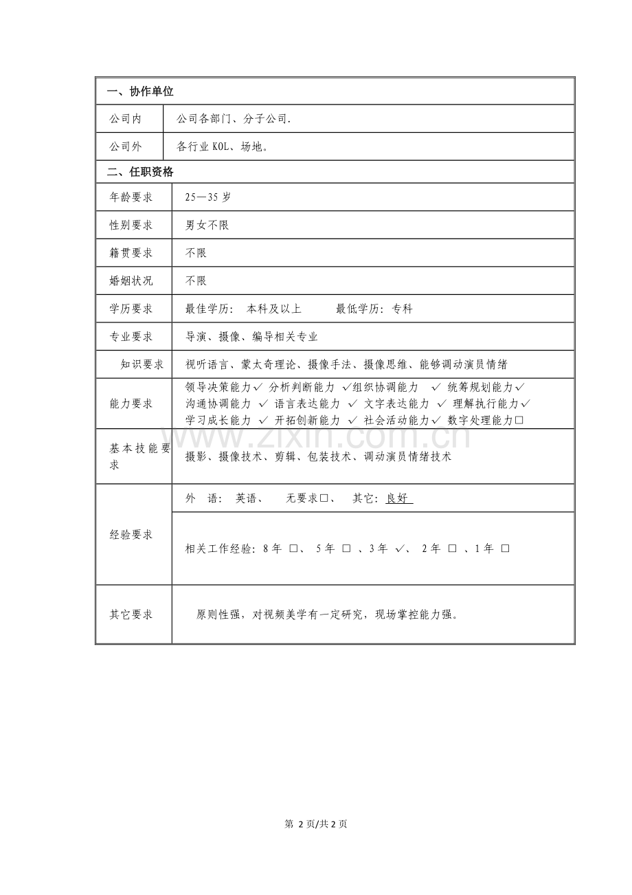 工作分析表导演.doc_第2页