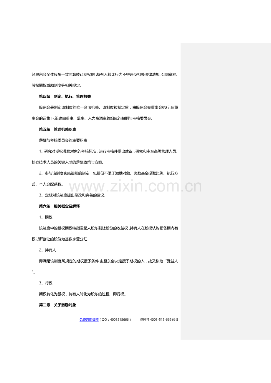 期权激励方案模板.doc_第2页