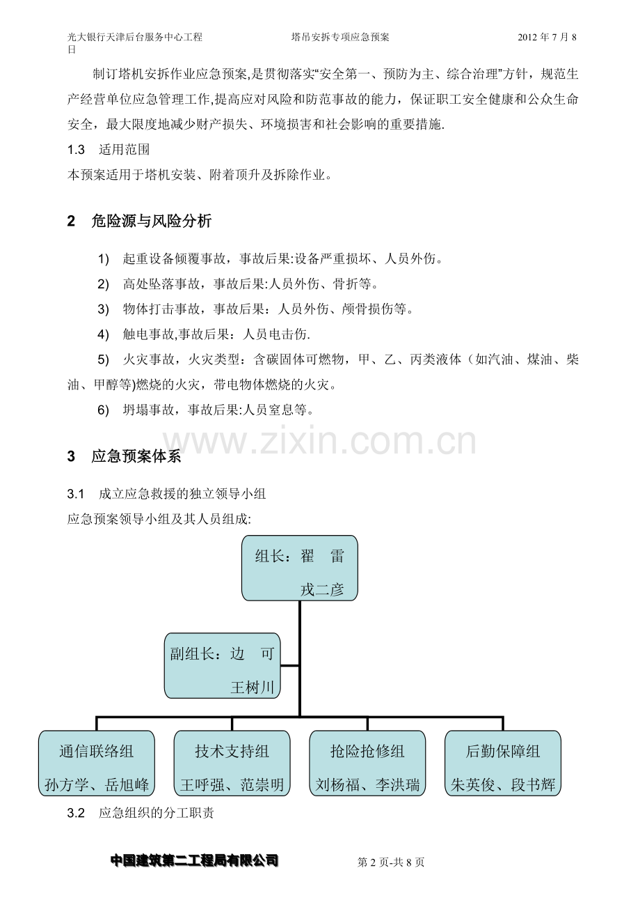 塔吊安拆工程专项应急预案.doc_第2页