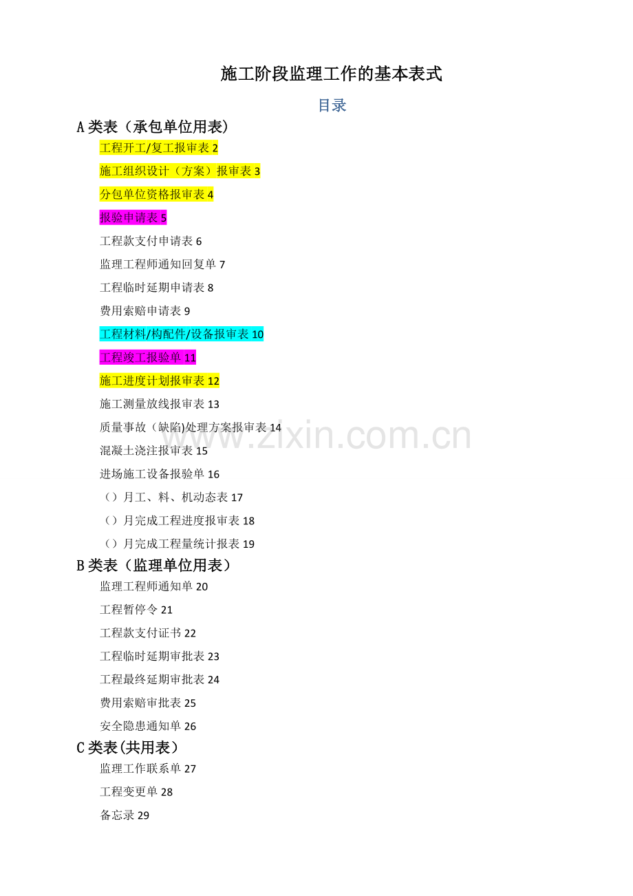 工程报验表格(全版).doc_第1页