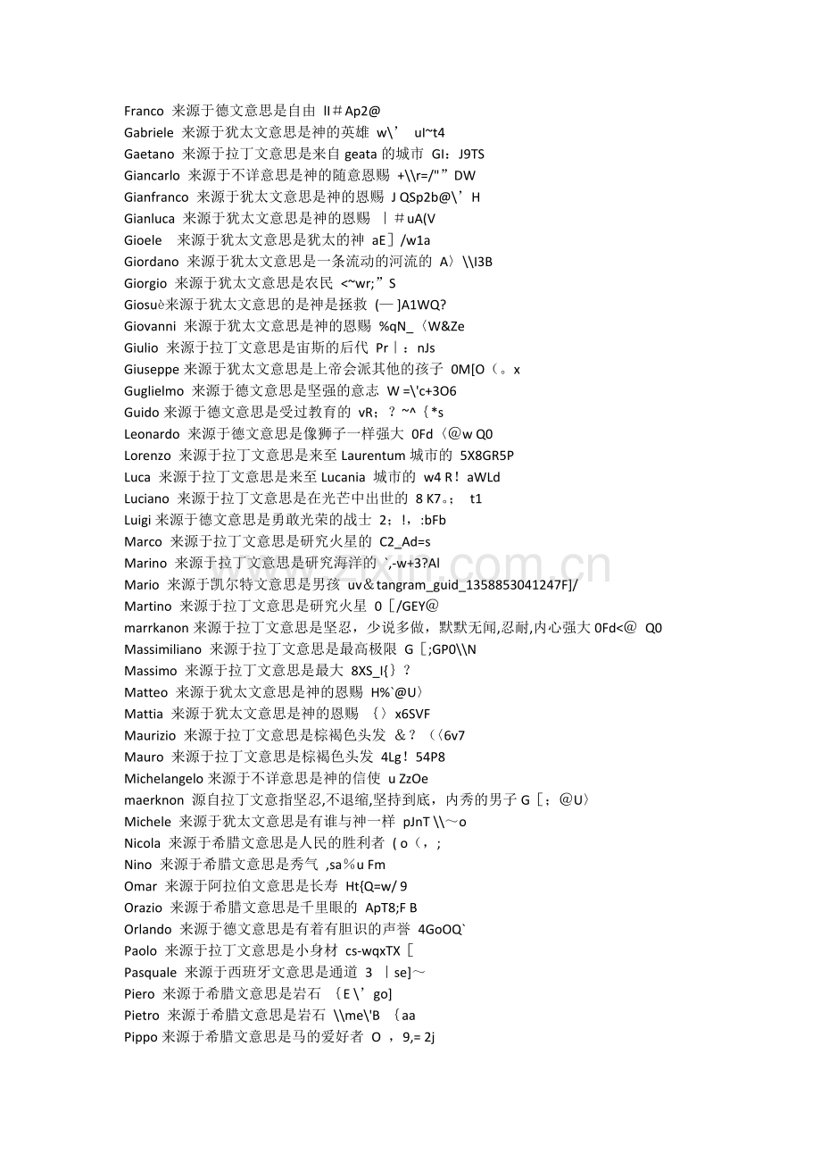 常见意大利语人名大全来源涵义表.doc_第2页