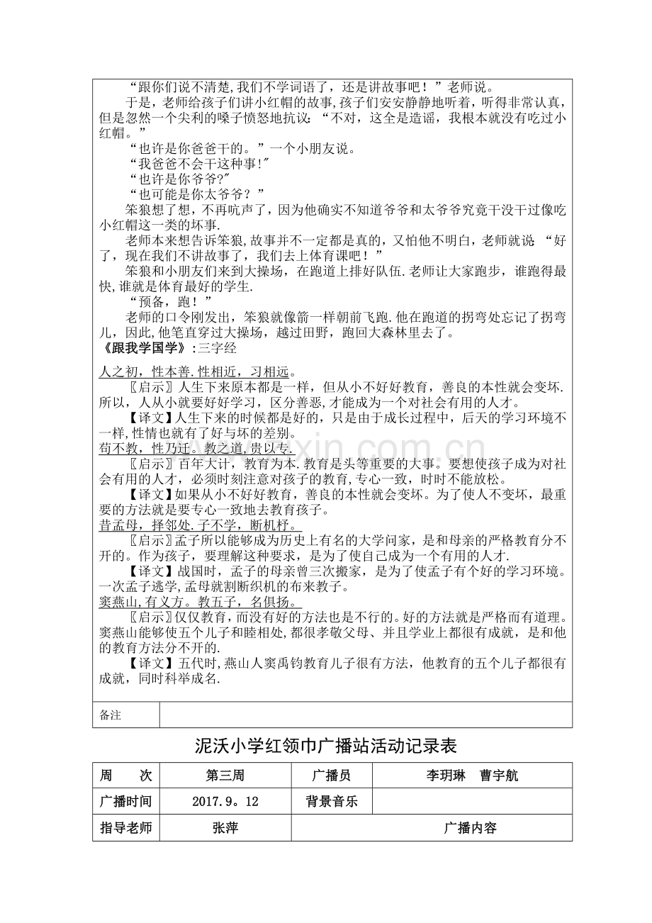 红领巾广播站活动记录表.doc_第2页