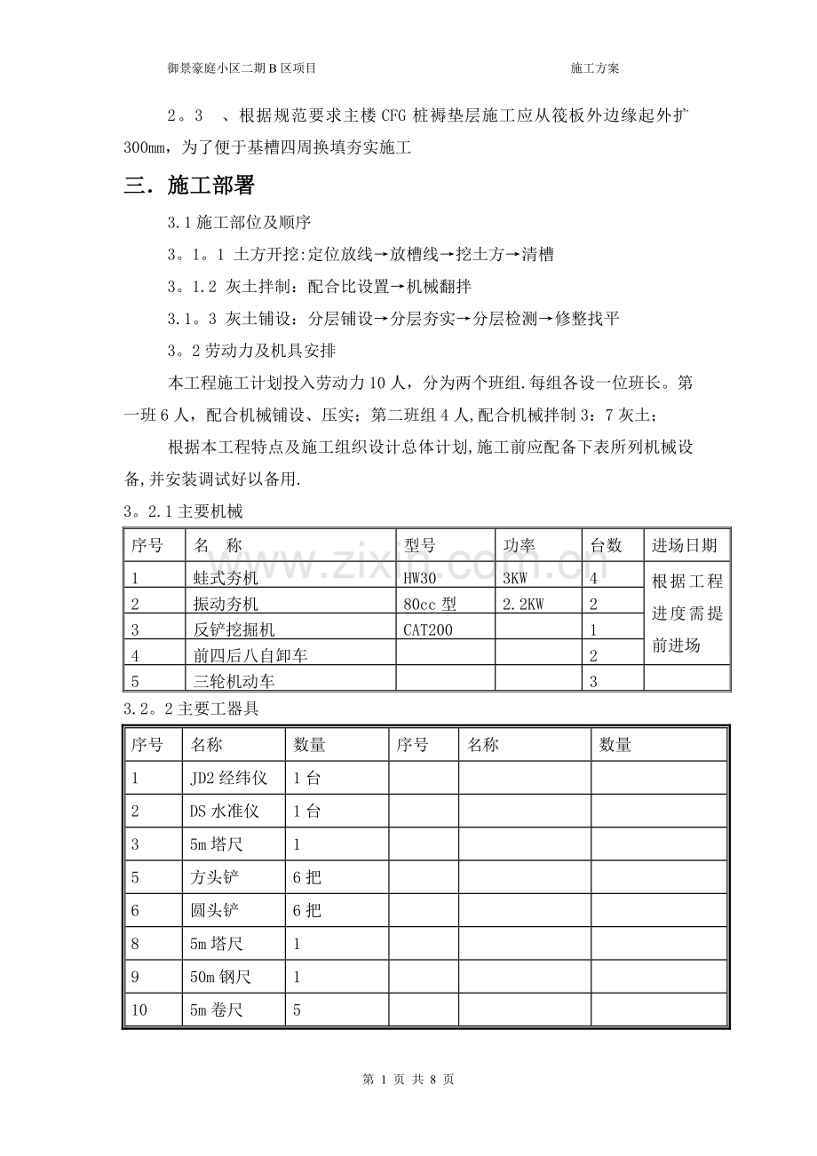 地基处理(灰土换填)一般施工方案.doc_第3页