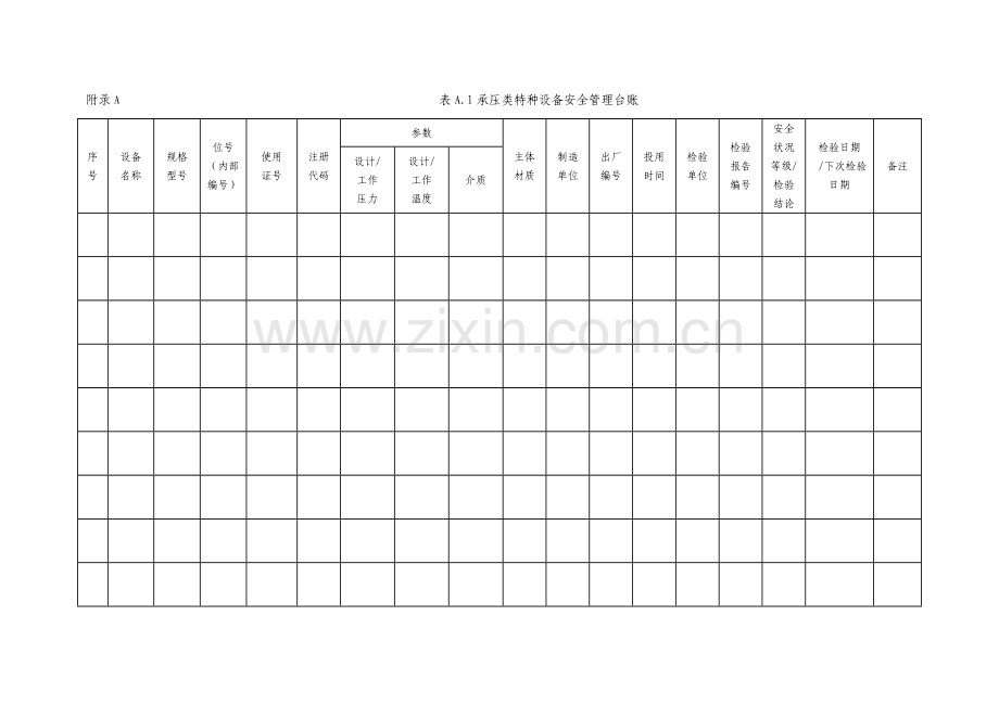 特种设备安全使用管理标准化表.doc_第1页