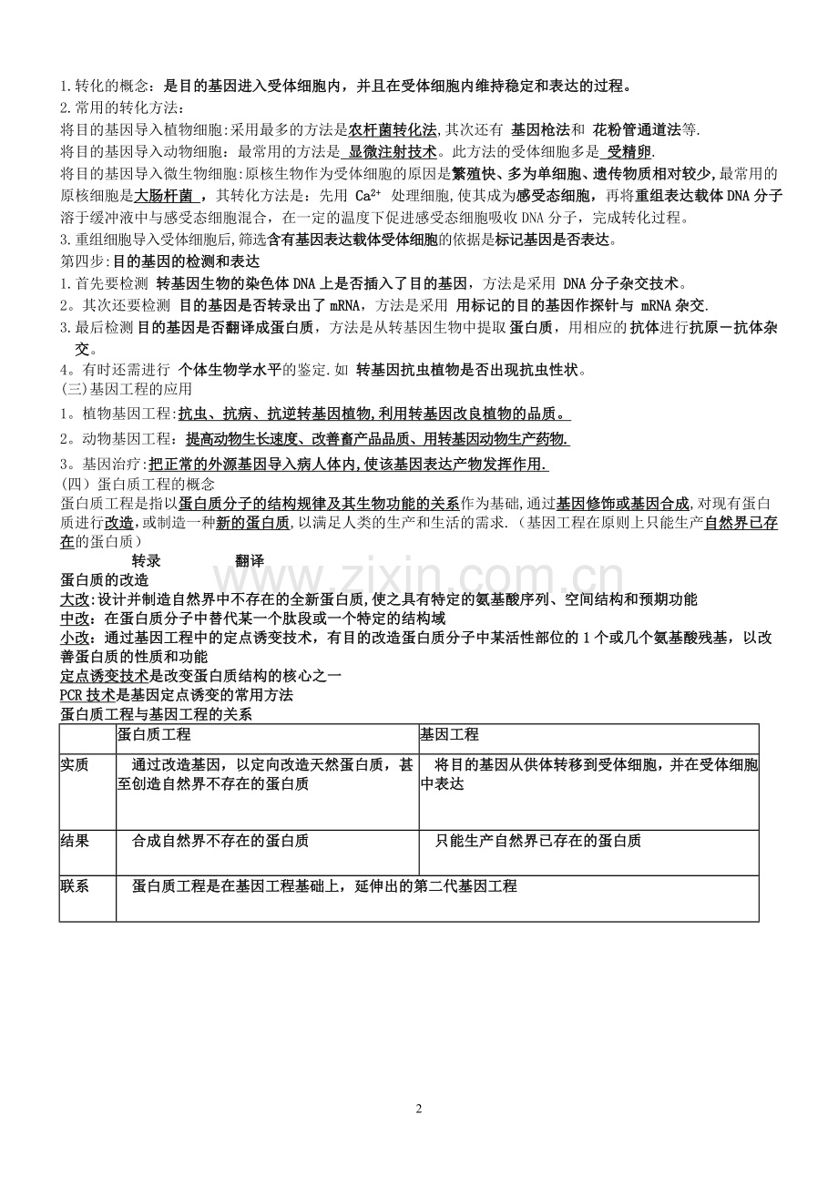 基因工程知识点总结.doc_第2页