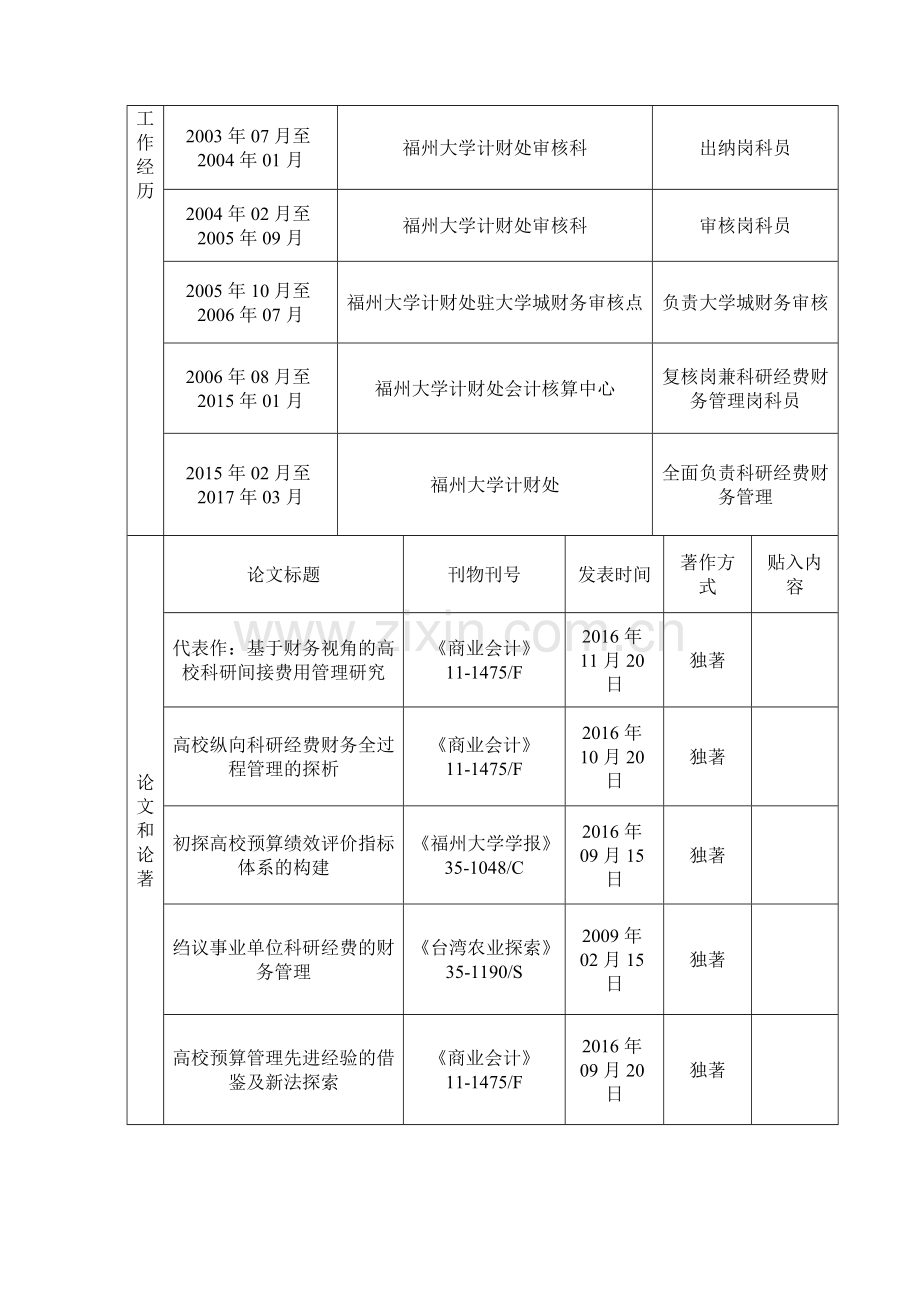 申报高级会计师职务任职资格情况表.doc_第2页