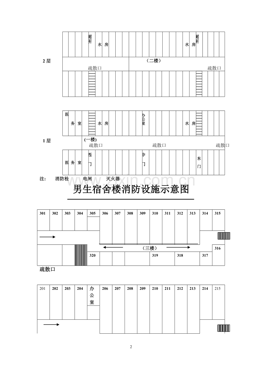 学校消防安全平面图.doc_第3页