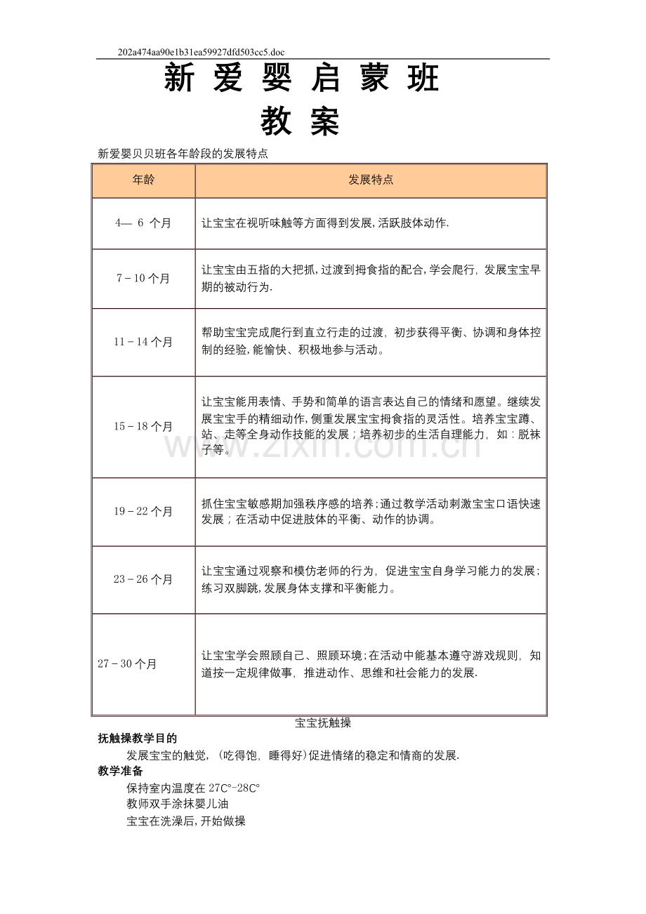 新爱婴蒙氏启蒙班教案+游戏课程.doc_第1页