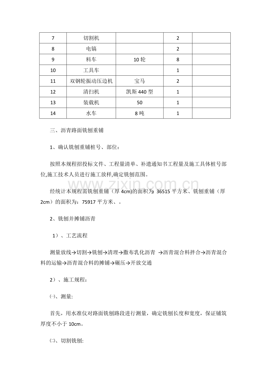 沥青路面铣刨重铺施工方案.docx_第3页