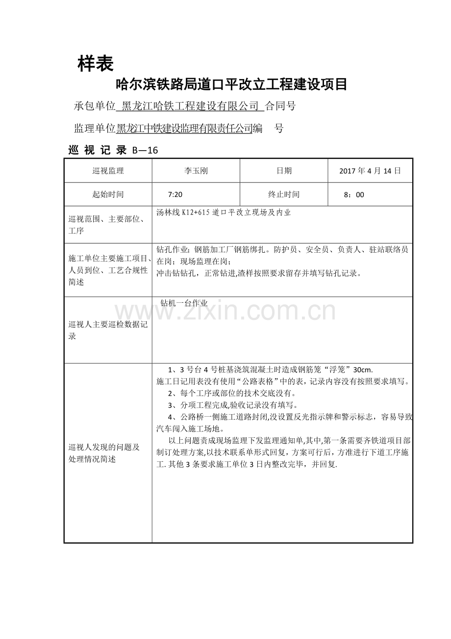 巡视记录填写样表.doc_第1页