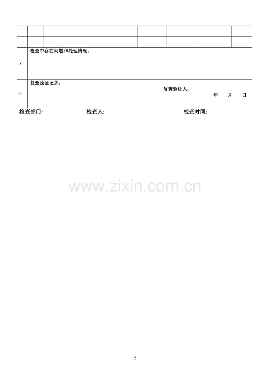 仓库日常安全检查表.doc_第2页