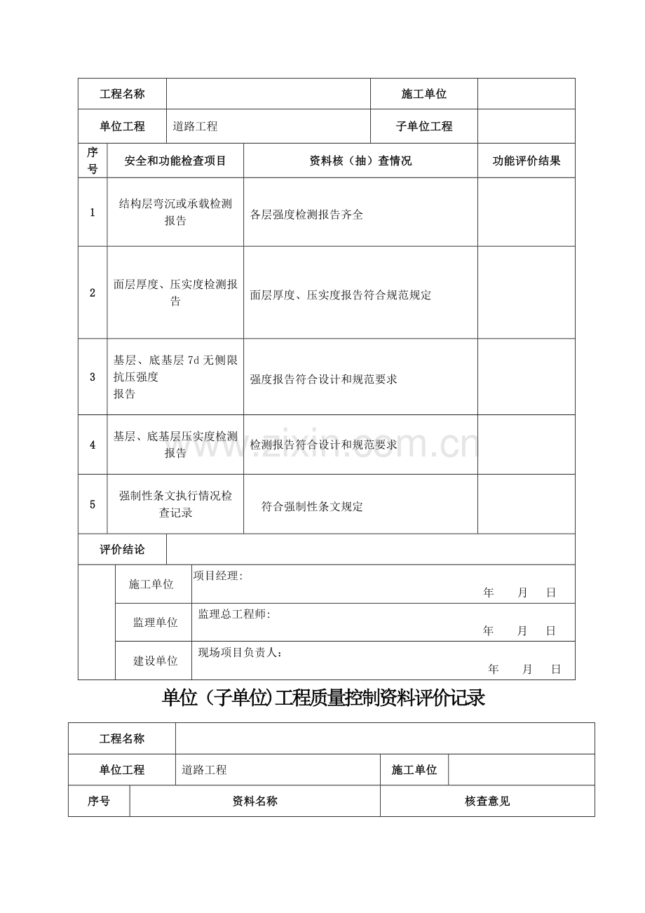 市政道路工程竣工验收范本资料84846.doc_第3页