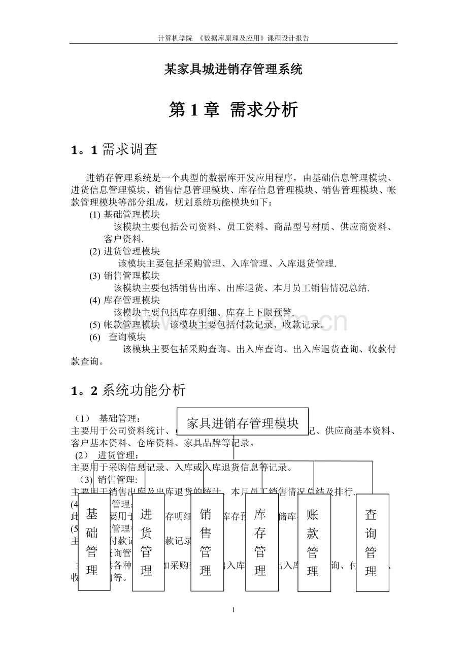 某家具城进销存管理系统-课程设计报告.doc_第3页