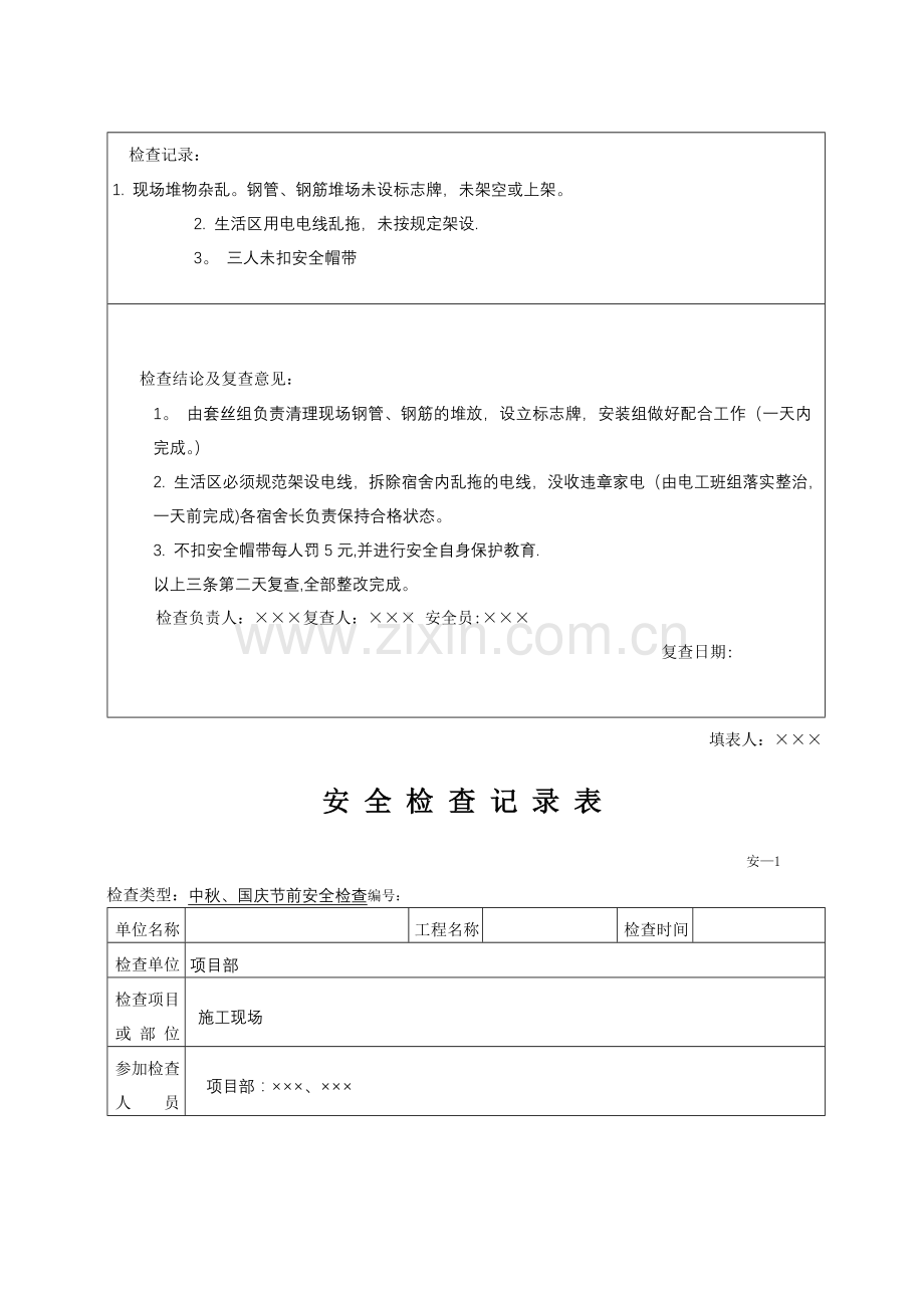 安全检查记录表范例(1).doc_第2页