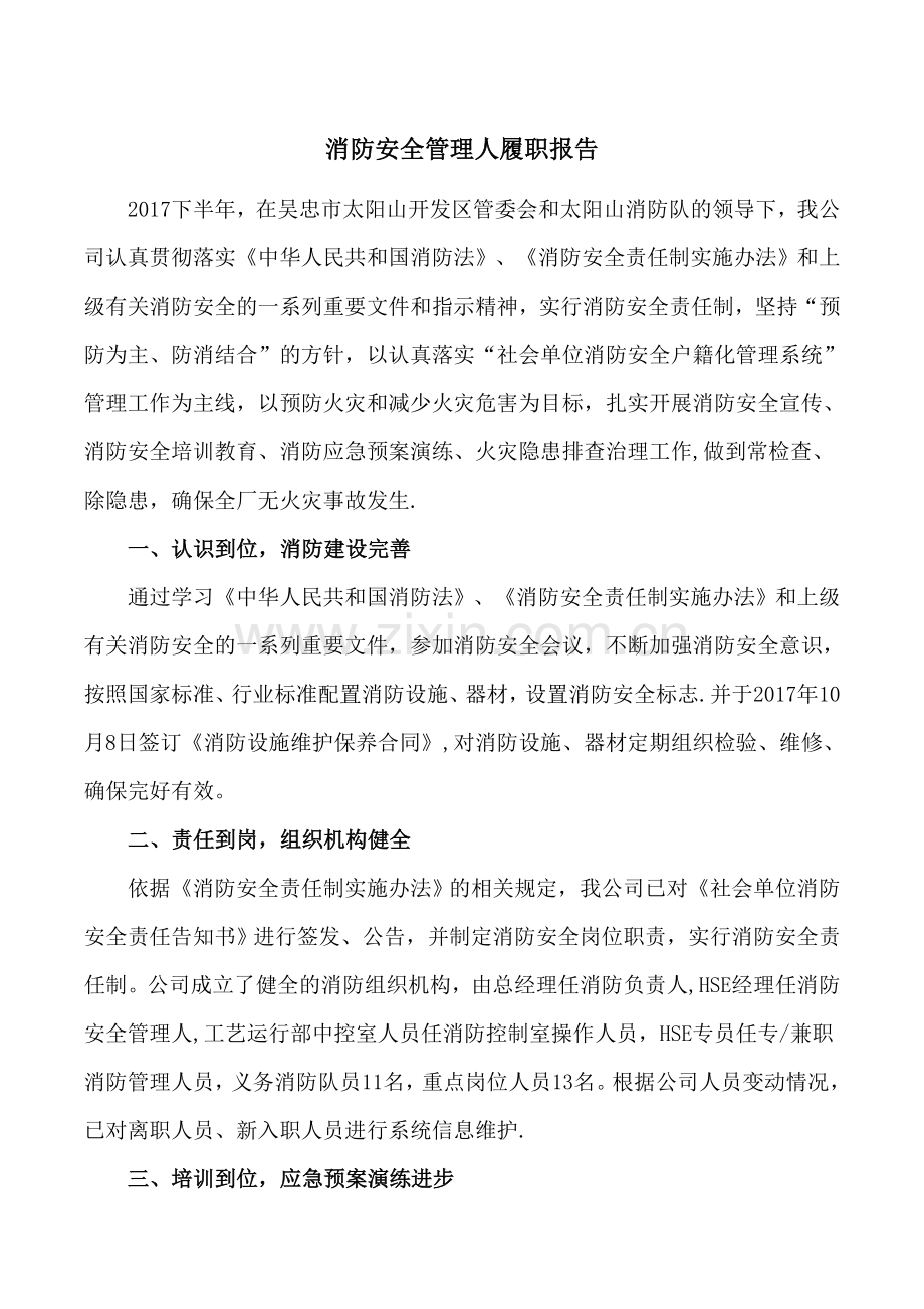 消防安全管理人履职报告.doc_第1页