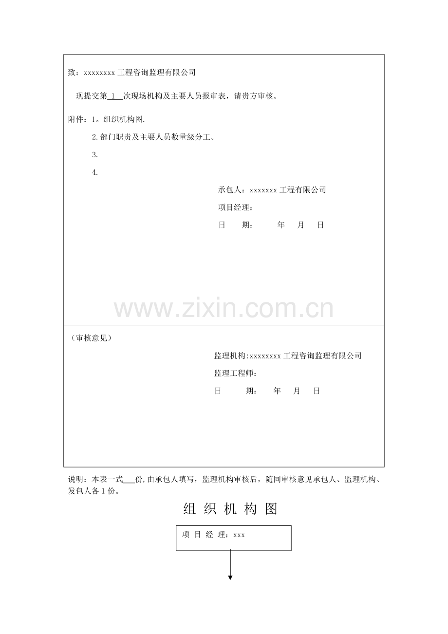 水利施工单位报监理资料范本.doc_第3页