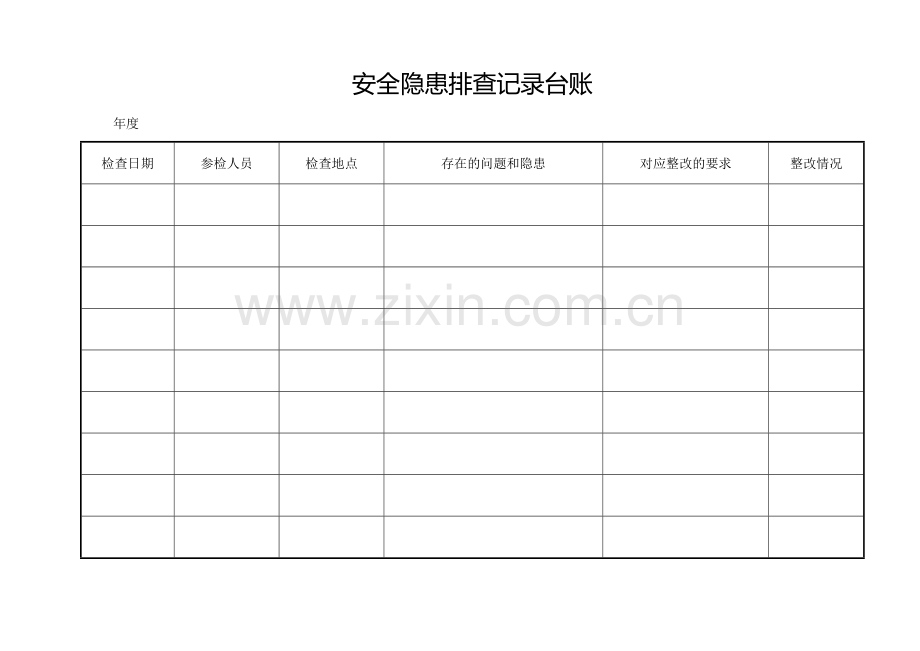 安全隐患排查记录台账.doc_第1页