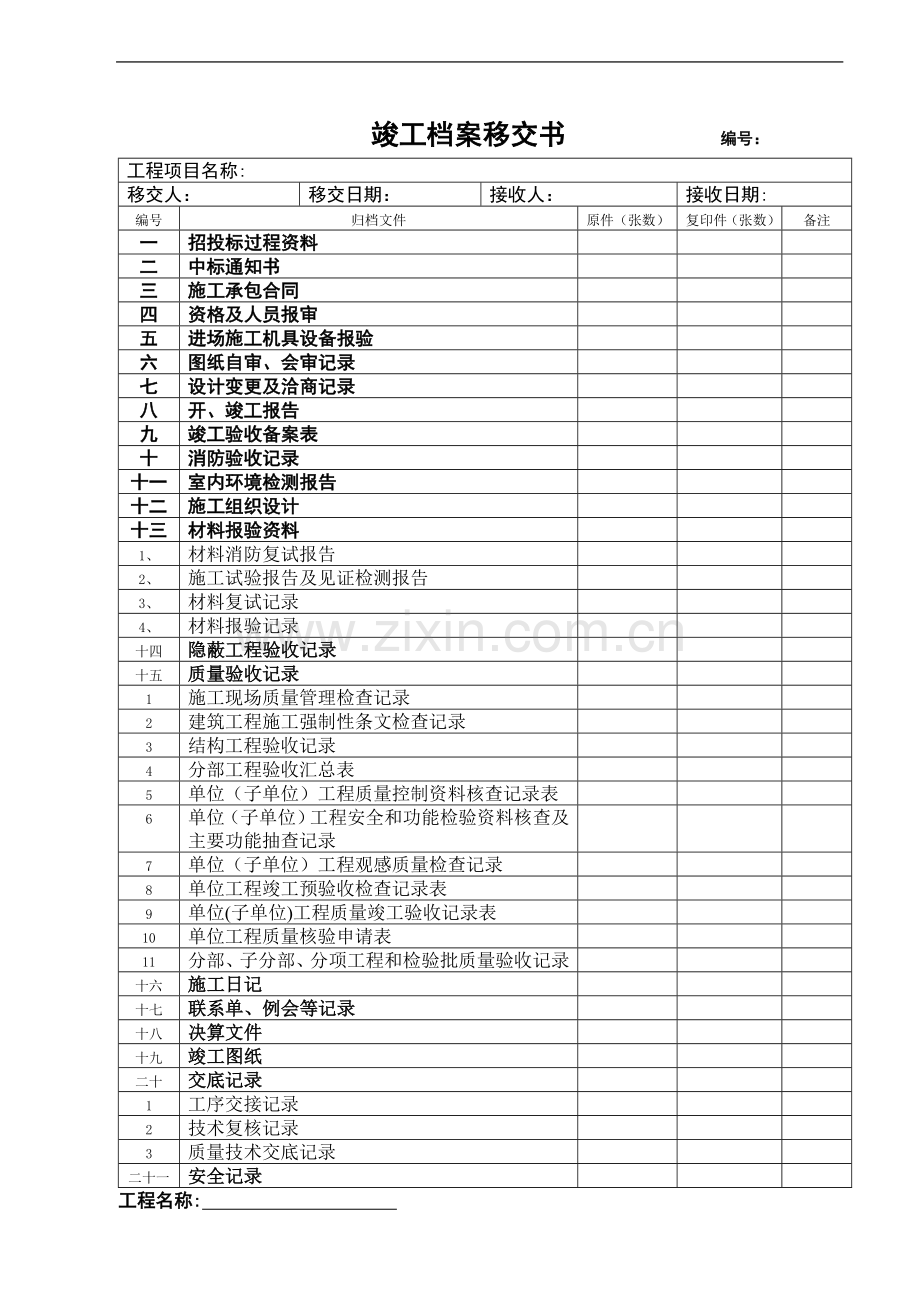 装饰工程资料大全.doc_第1页