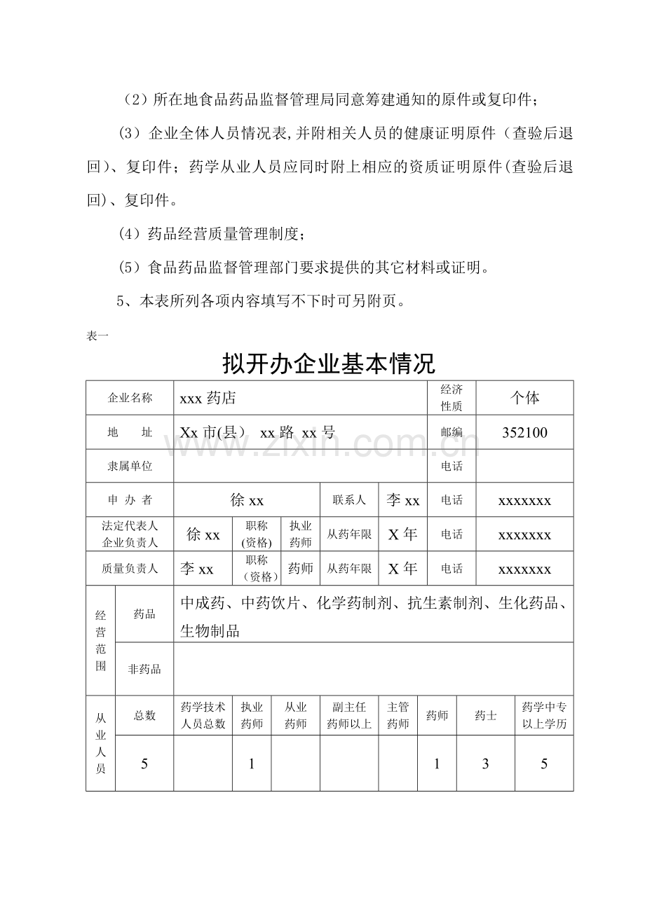 药品经营许可证申请表(范本).doc_第2页