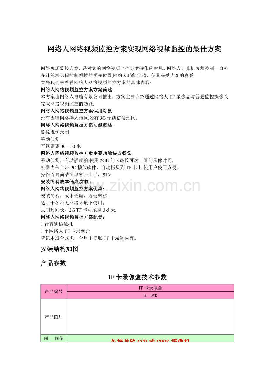 网络人网络视频监控方案实现网络视频监控的最佳方案.doc_第1页