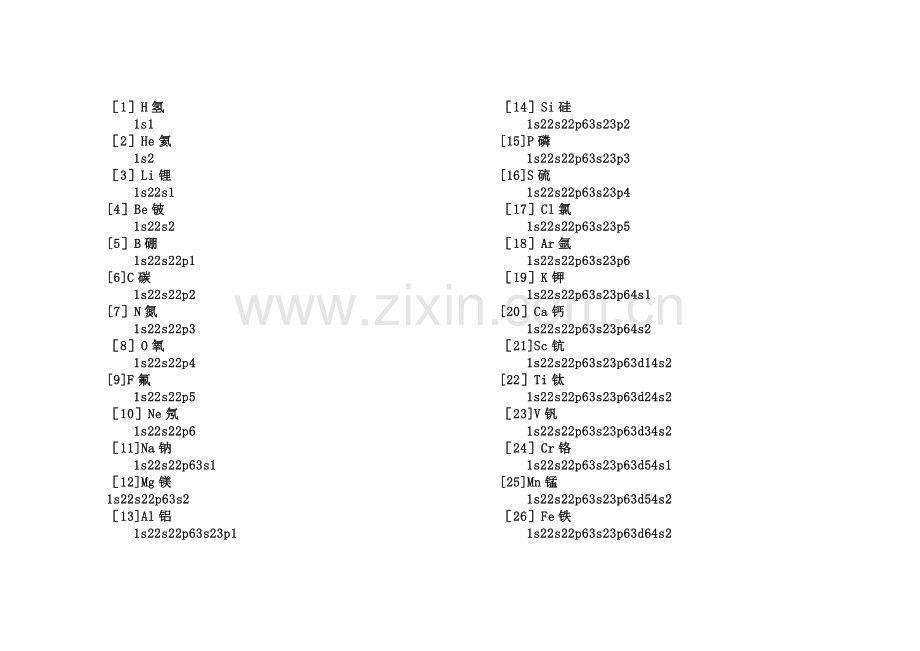 电子排布式与轨道表示式.doc_第1页