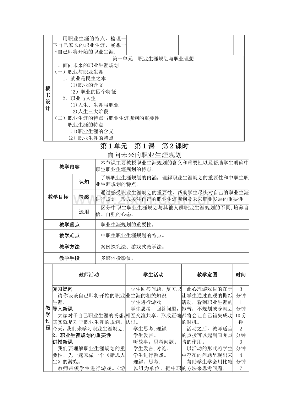 职业生涯规划全册教案.doc_第3页