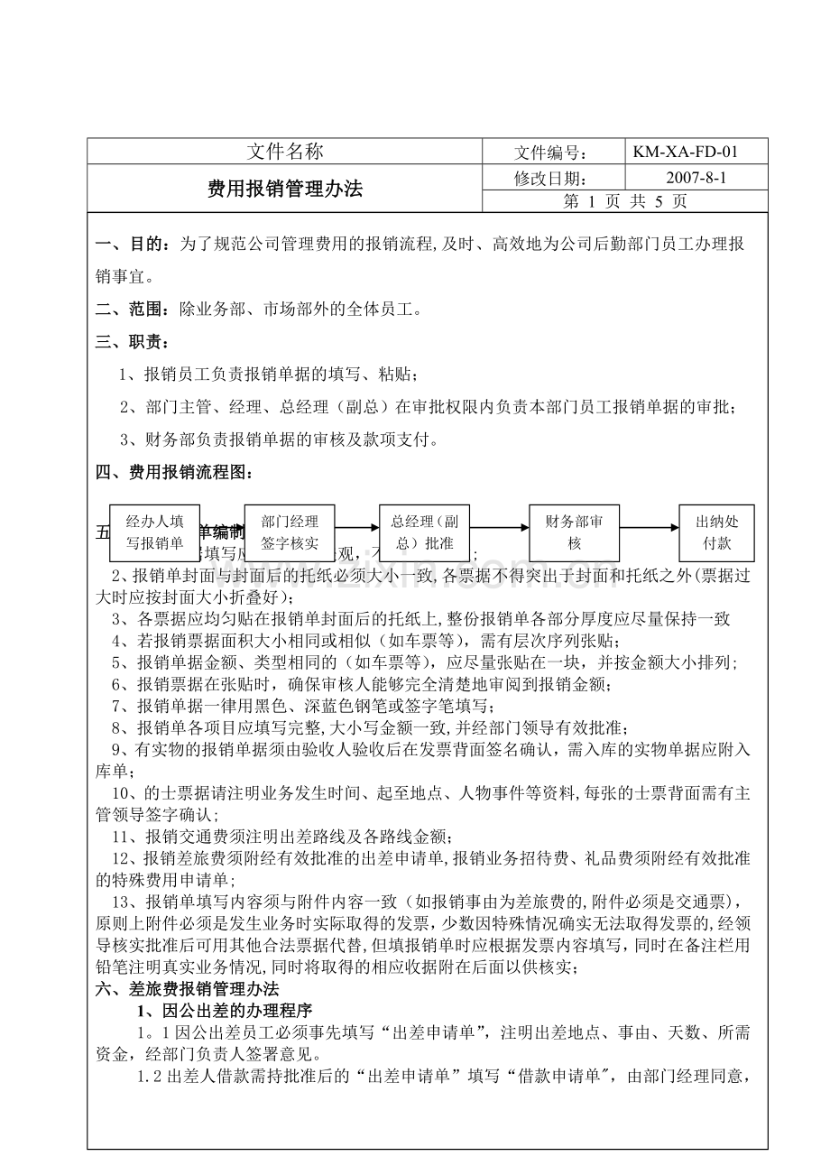 管理费用报销作业指导书.doc_第1页