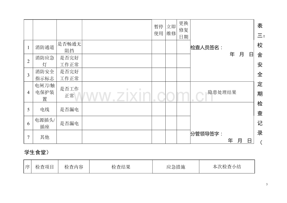 校舍安全定期检查记录表.doc_第3页