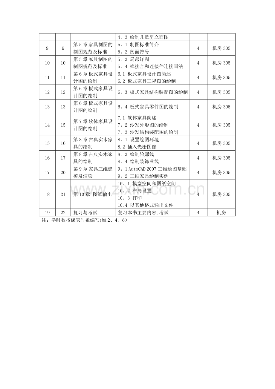 室内与家具设计CAD教学计划.doc_第3页